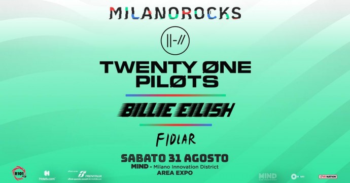 Milano Rocks: annunciati Twenty-one Pilots e Billie Eilish, i nuovi fenomeni della musica mondiale, nella seconda giornata di sabato 31 agosto.